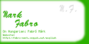 mark fabro business card